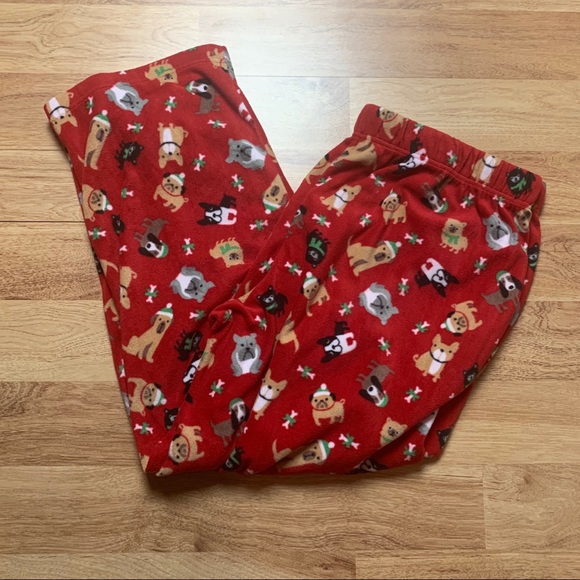 Holiday Christmas Dog Print Fleece Pajama PJ Pants Women Size 3X Plus Size - Picture 1 of 8